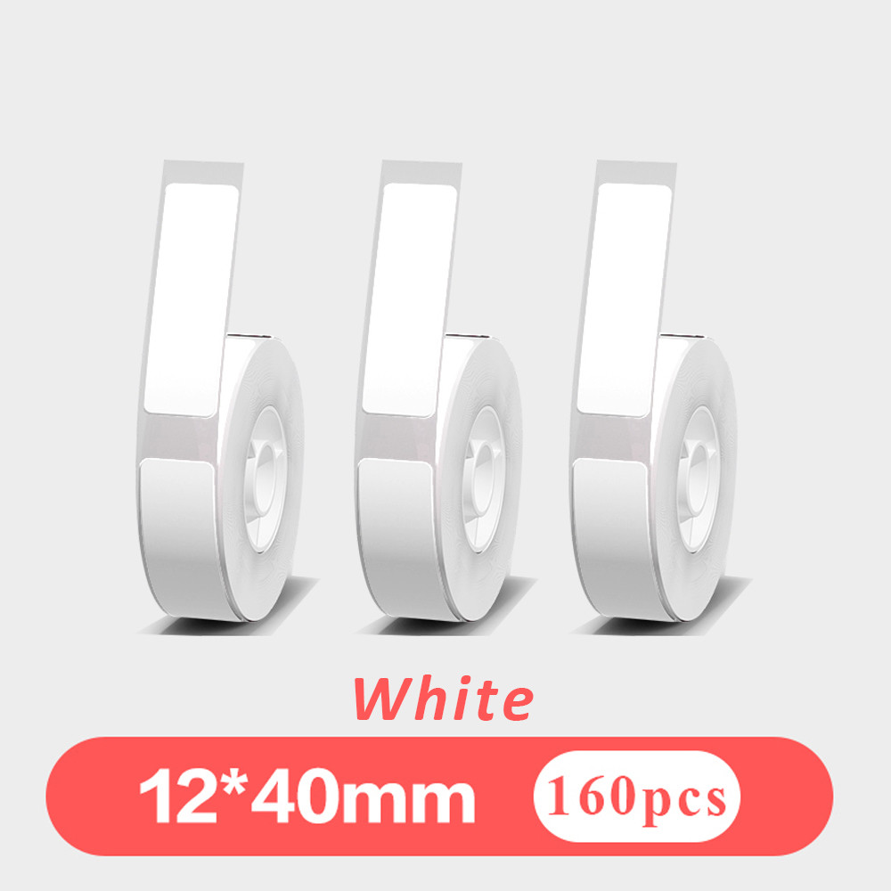 

3pcs 12mmx40mm White Gap Label Paper fit for P12 P15 Phomemo D30 Q30 Printer Waterproof Self