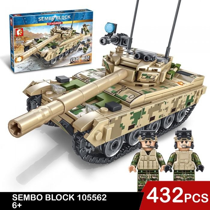 Sembo Block Army Swat Tank Tentara 432Pcs - Sembo 105562 105563 Kode 783