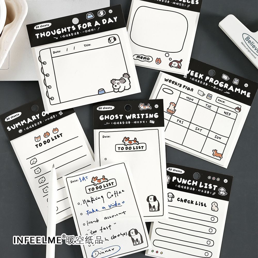 

30sheets Memo Note Happy Business List Series Schedule Weekly Plan List Notes Check-in N Times