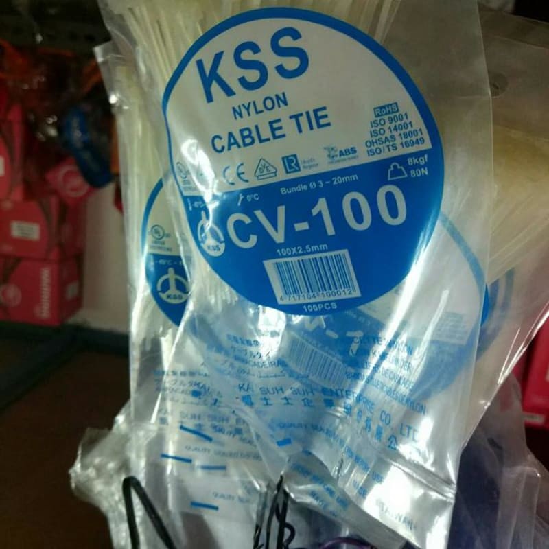

KABEL TIES KSS 10 CM CV-100 PUTIH ISI 100pcs per pack