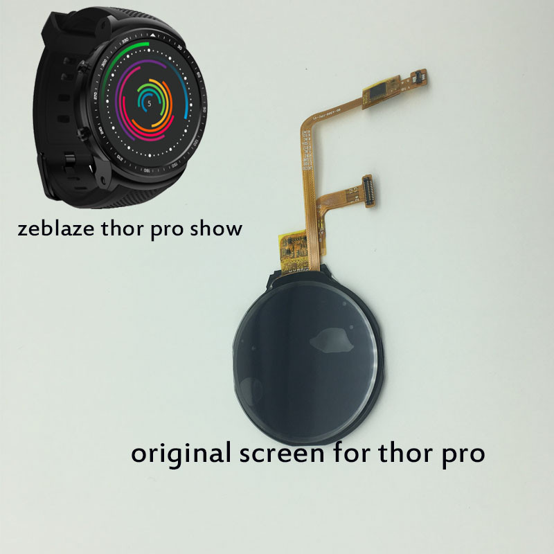 Original round hd touch lcd screen display for zeblaze Thor PRO 3G smart watch hour saat clock repla