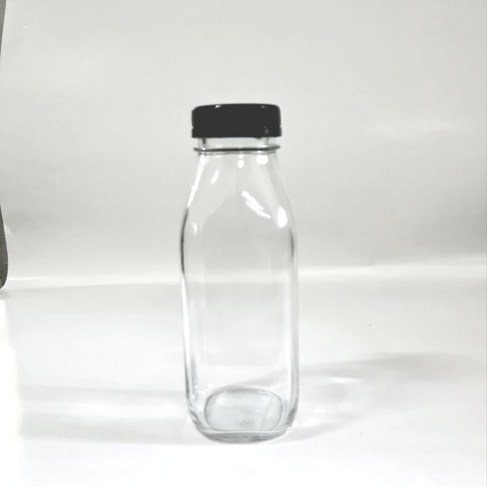 Botol kopi susu juice segi kaca 500ml