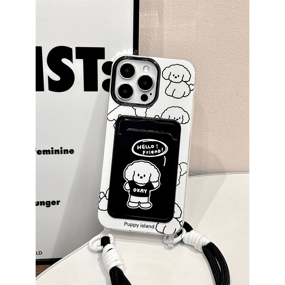 Lanyard Terbaru Anjing Lucu Kartun Kesing Hp Oppo A6x A6s A6 A6x A6s A6 A5i Pro A5 2025 Reno 14F   R