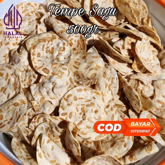 

New 500gr - Tempe Sagu Khas Trenggalek / Gurih Renyah / Camilan Keripik Tempe Snack Cemilan
