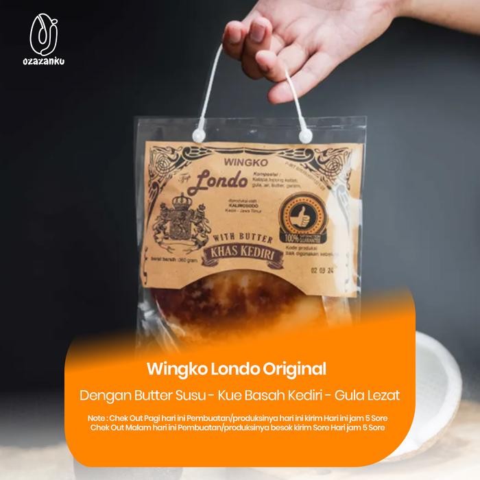 

New Wingko Tjap Londo Rasa Original dengan Mentega - Kue Basah Kediri - Gula, Lezat Food - Kue basah