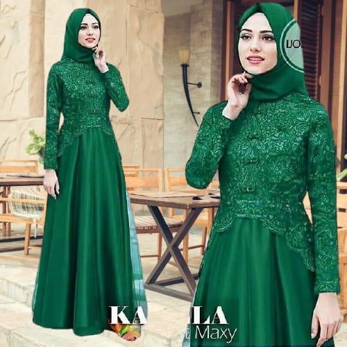 (Allthebest) Gamis Gamis Brukat Kaella Maxy Gamis Warna Lilac Dress Panjang Kebaya