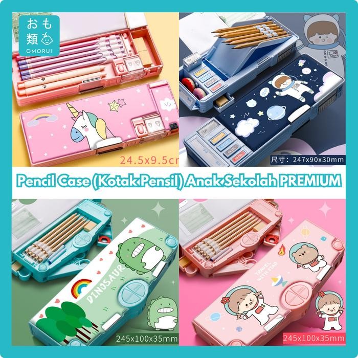 

SIAPKIRIM Kotak Pensil Sekolah Les Anak Laki laki Perempuan Pencil Case PREMIUM Peralatan Alat Tulis