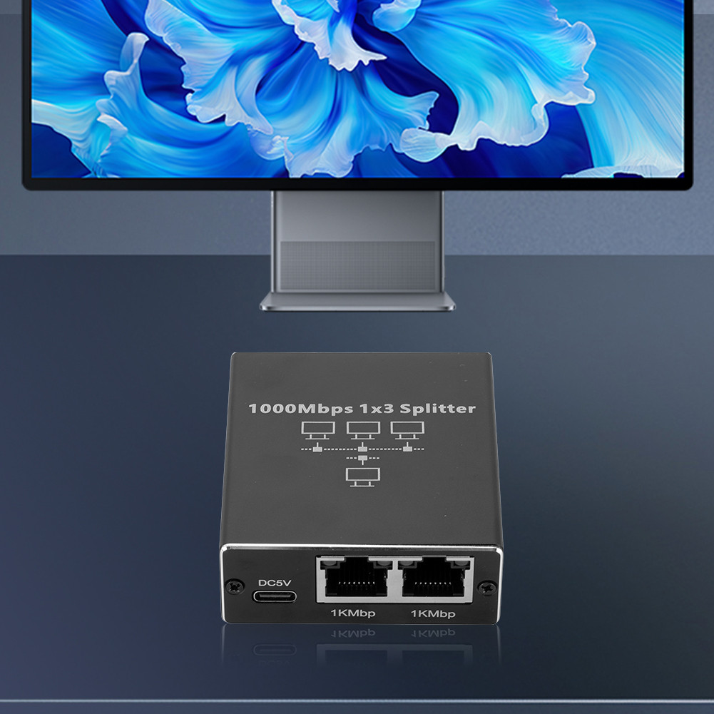 Ethernet Splitter 1 To 3/4 Network RJ45 Splitter RJ45 Ethernet Splitter Adapter LAN Splitter for PC