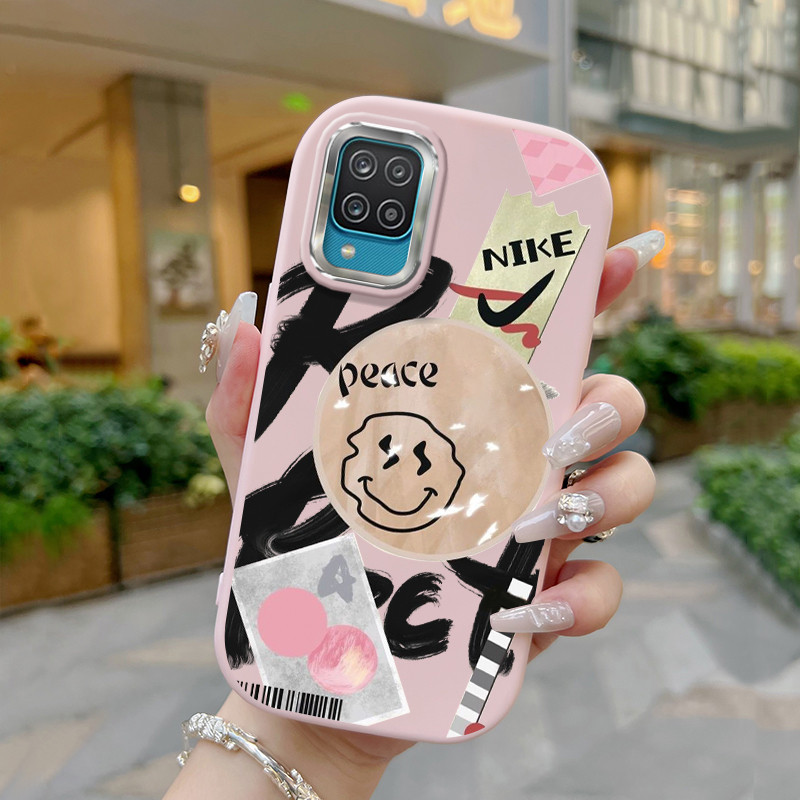 Casing Hp Untuk Samsung Galaxy A12 4G A12 5G F12 M12 A13 Case Casing cantik Tas Emoji Alien Kasing H