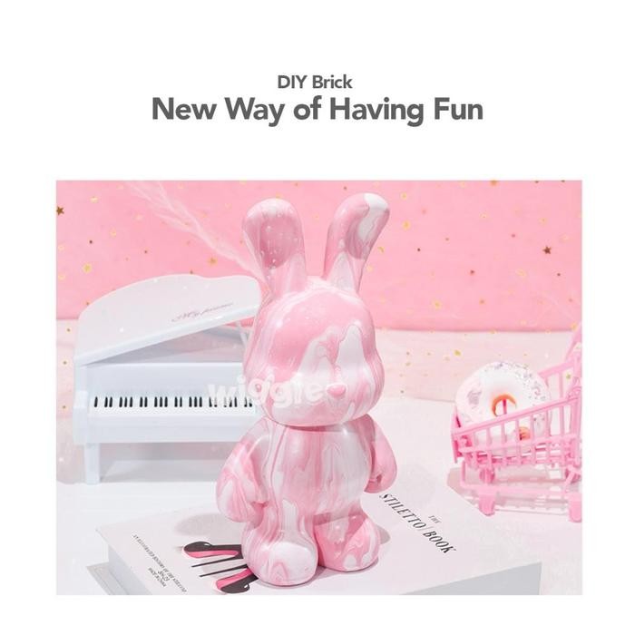 

Wiggle DIY Bearbrick Painting Kit Ornament Handmade Creative Fluid Acrylic Paint Cat Mainan Edukasi