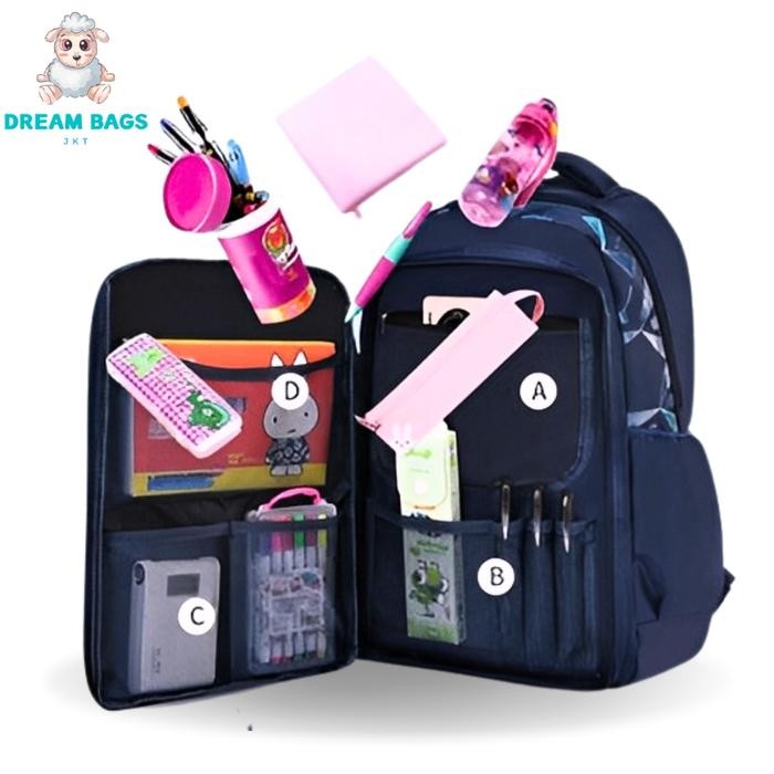 Tas Troli Anak Laki Laki Roda 3 - Tas Koper Anak - Tas Trolley