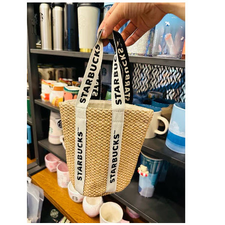 Tas Tumbler Starbucks Bag Woven Taiwan