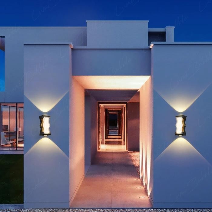 Lampu Dinding LED 2 Arah sisi lampu tiang Outdoor Anti Air Modern nimalis Lampu Dinding Teras Lampu