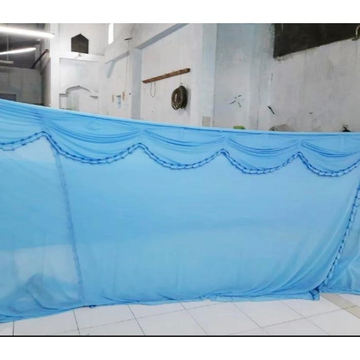 Kelambu Anti Nyamuk Rempel Tebal Kuat Transparan Motif Polos Kotak Gantung Ukuran Jumbo 300x300Murah