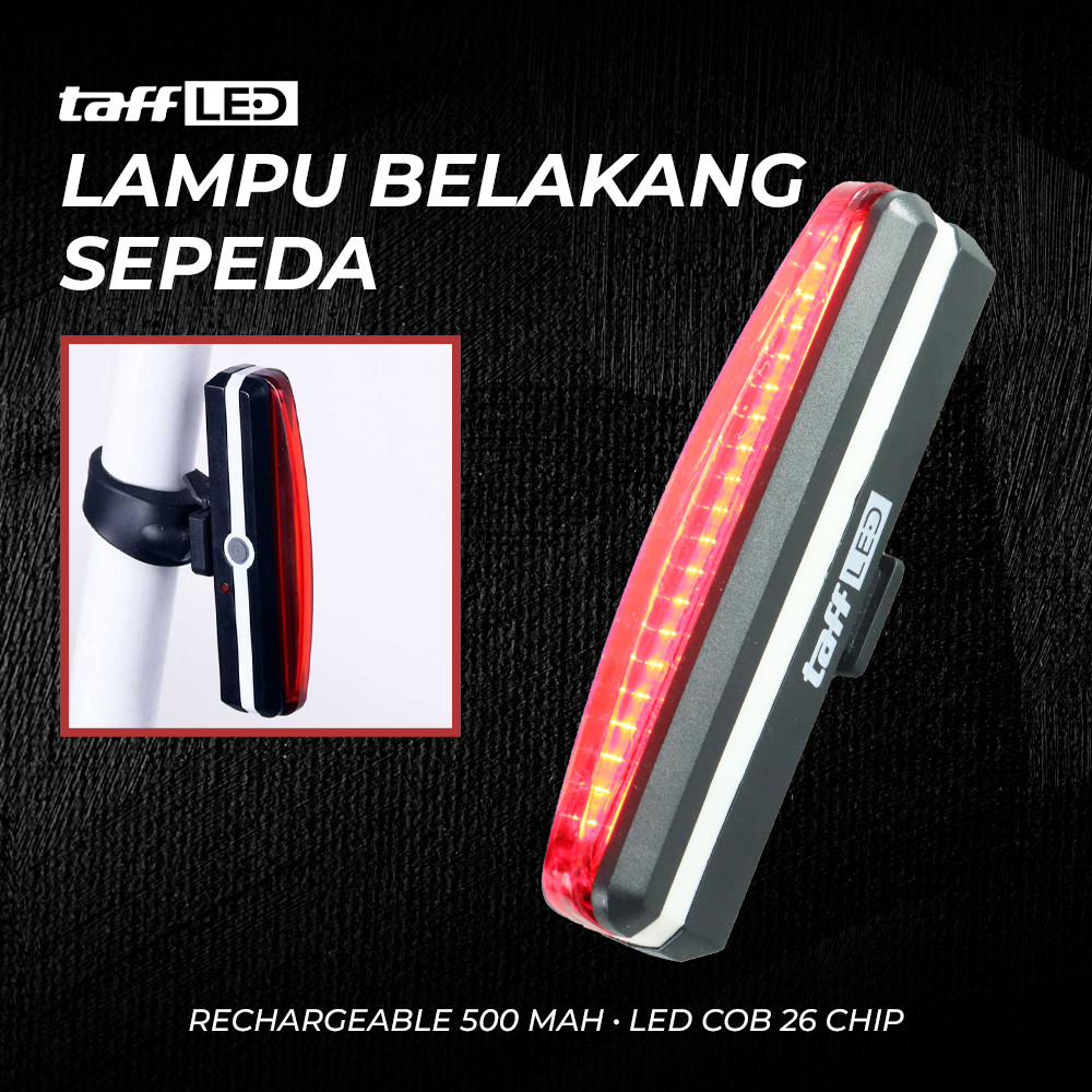 Lampu Belakang Sepeda Rechargeable 500mAh LED COB 26 Chip - RPL-2266