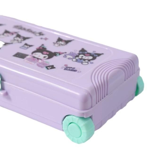 

Tempat Pensil Troli Dua Tingkat Sanrio Cinnamoroll Biru Kuromi Ungu Melody Pink Bear Kuning Karakter