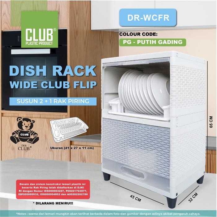 Terlaris Club Rak Piring Plastik/Rak Piring/Dish Rack Club/Tempat Penyimpanan/Dish Rack Wide Club