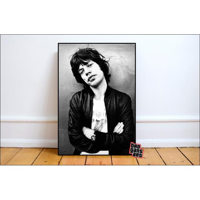 POSTER KAYU MICK JAGGER