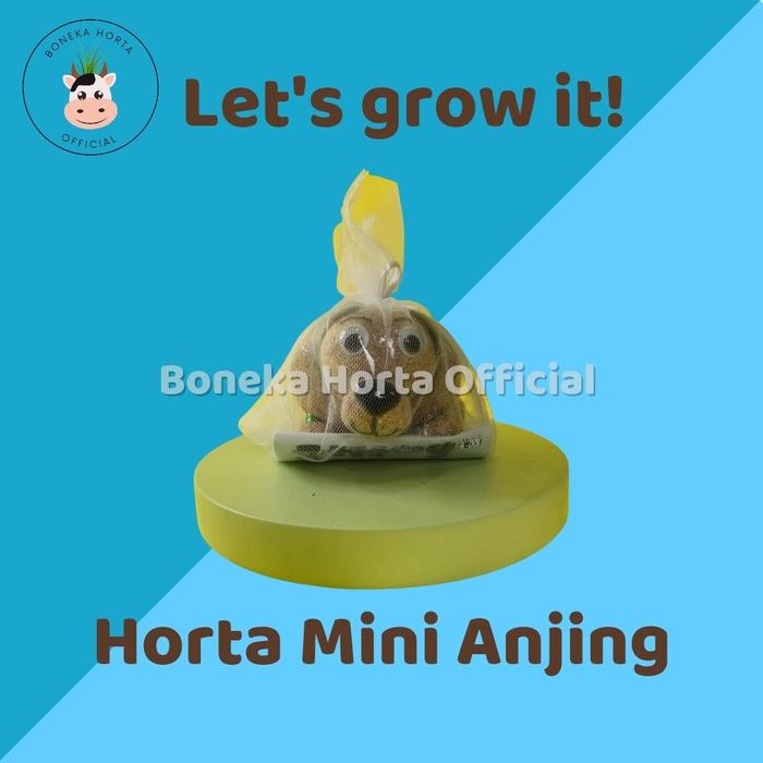 Paket Boneka Horta Boneka Edukasi Karakter anjing Bisa Tumbuh Rumput