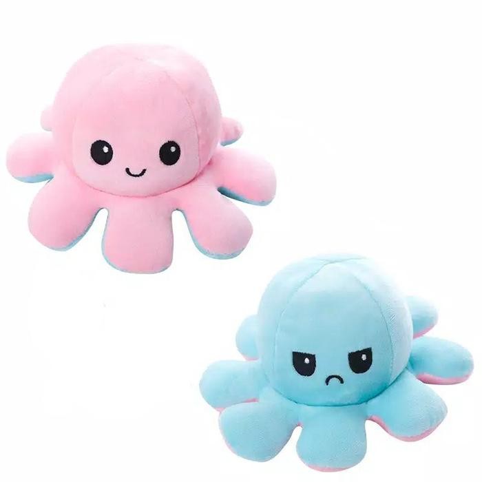 Boneka Gurita 2 Sisi - Boneka Bolak Balik 2 Emosi Mood Octopus Doll