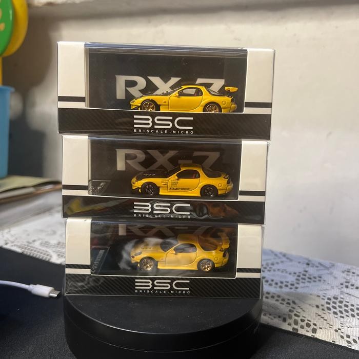 bsc briscale micro 1:64 mazda rx-7 mazda rx7 open cap mesin