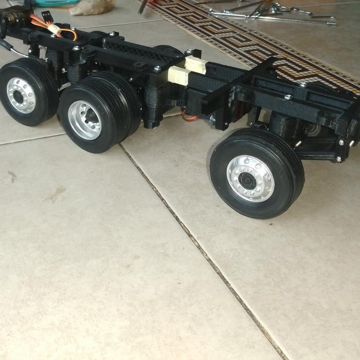 suspensi miniatur bus skala 18/20 double axle