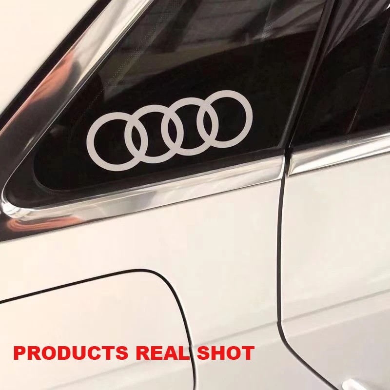 IMPORT PVC CAR STICKER WATERPROOF REFLECTIVE BODY WINDOW FOUR-RING DECAL ACCESSORIES FOR AUDI A4 B6