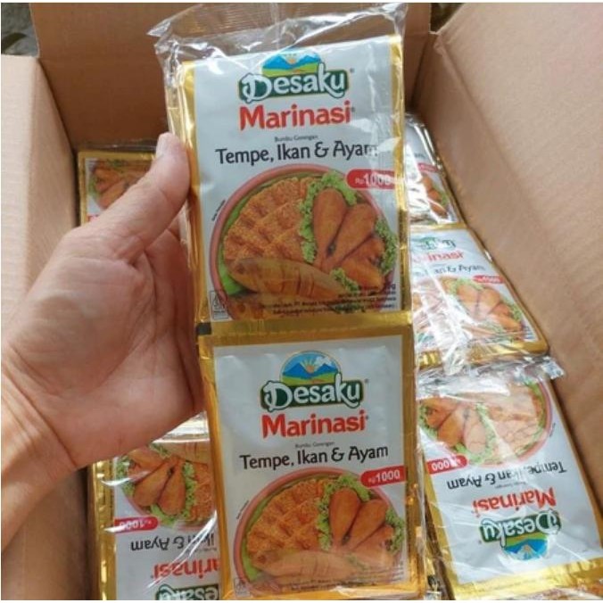 

ASLI 3 renceng isi 36 sachet Marinasi Desaku bumbu ayam ikan tempe merica kunyit ketumbar lengkap