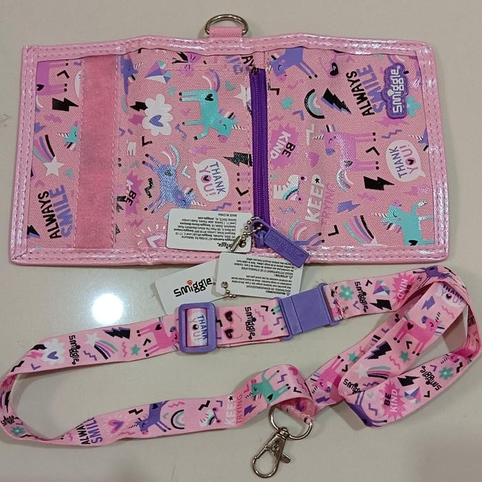 Smiggle Dompet Lanyard Anak Unicorn Pink/Kado