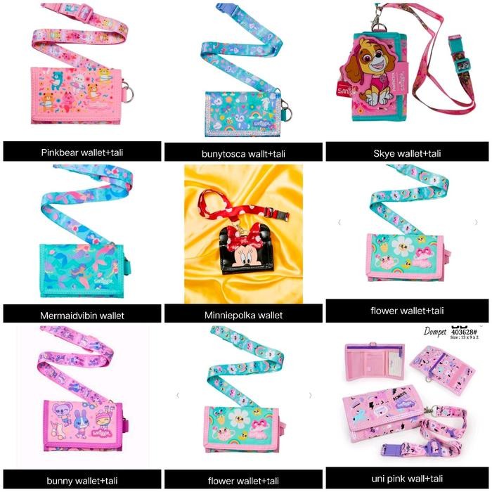 Smiggle Wallet Lanyard/Dompet Anak Tali/Dompet Anak Tanpa Tali/Kado