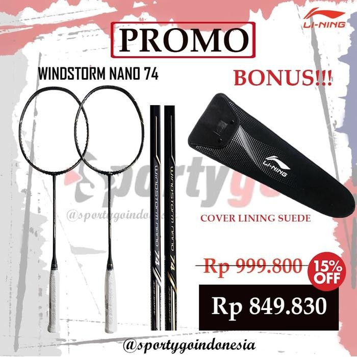 RAKET LINING WINDSTORM NANO 74 ORIGINAL FREE Cover best seller