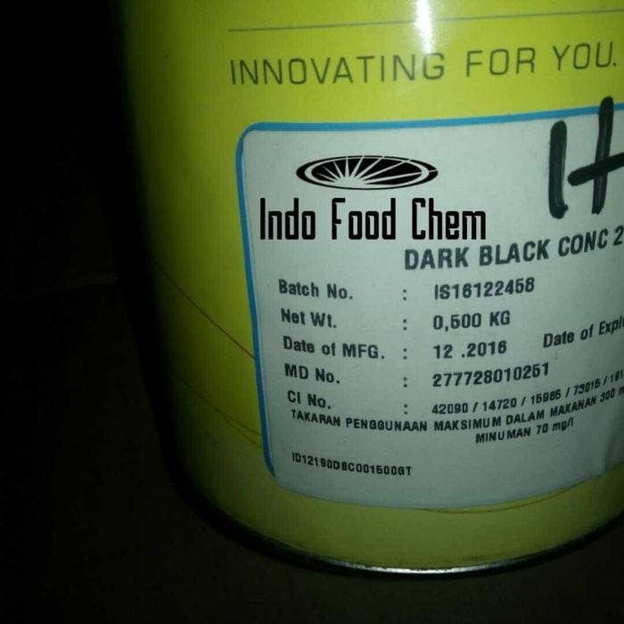 

Dark Black ,Pewarna Makanan & Minuman water base.