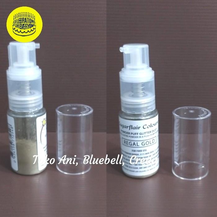 

Sugarflair Edible Lustre Color Pump Spray Regal Gold, Btl-10 Gram