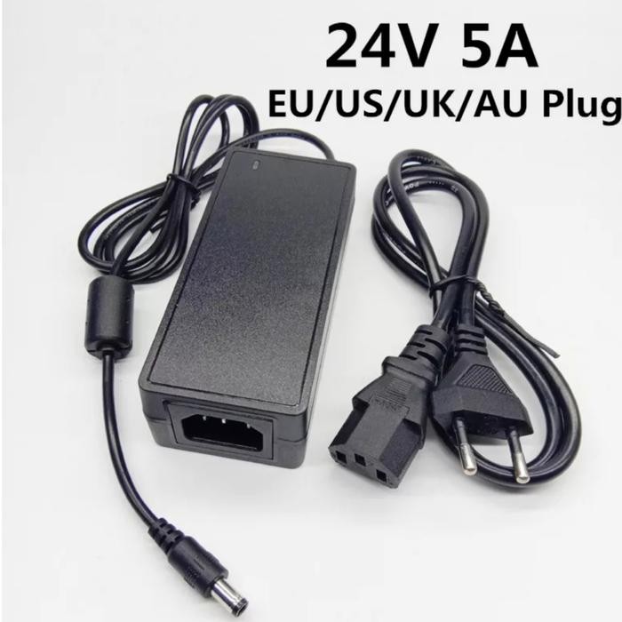 universal power adaptor charger dc 24v 5A supply AC 100-240v 24 volt
