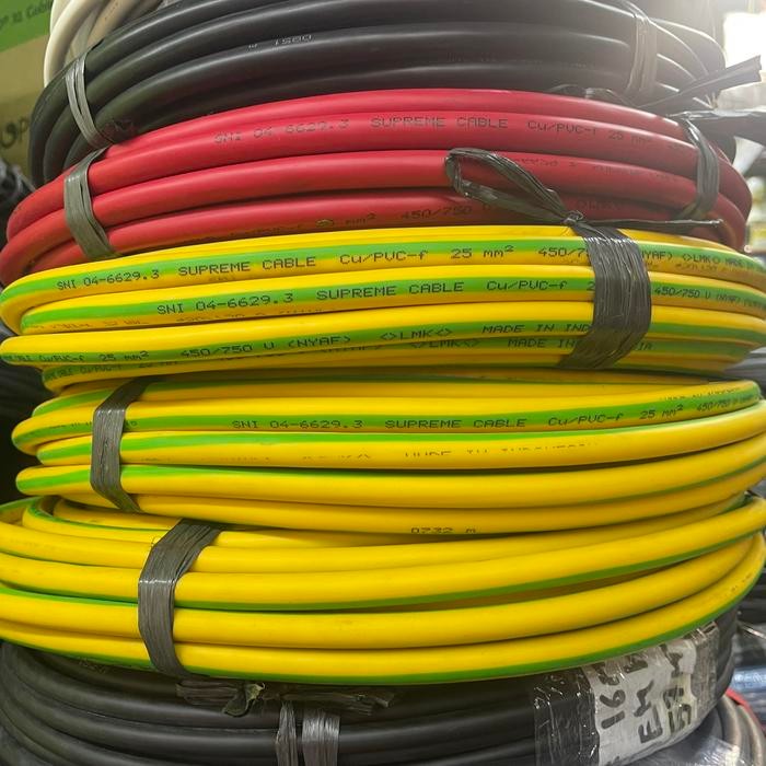 Kabel Supreme Nyaf 25mm Serabut / Af 25mm / Nyaf 25 mm Hitam