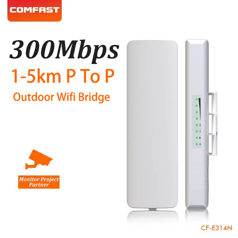 COMFAST 3-5KM Outdoor WiFi Bridge Long Rang Network Monitoring CPE p to p WIFI Signal Extender