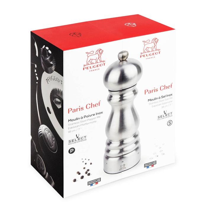 Peugeot Paris Chef pepper/ salt mill 18cm stainles gilingan lada/ gara