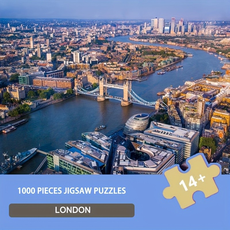 1000Pcs London Skyline Jigsaw Puzzle Families 70X50Cm Cityscape Home Decor Activity Art Puzzle With