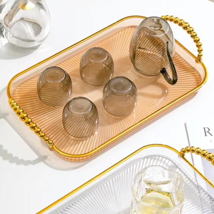 [Cod] Aesthetic Tray Nampan/Nordic Luxuryb Tray 33Cm/ Nampan Aesthetic Plastik/Acrylic Nampan