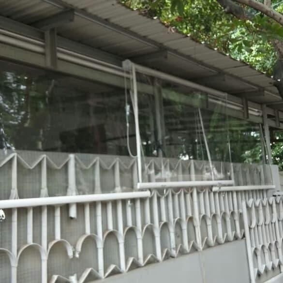 Krey plastik bening /roler plastik bening untuk tampias hujan