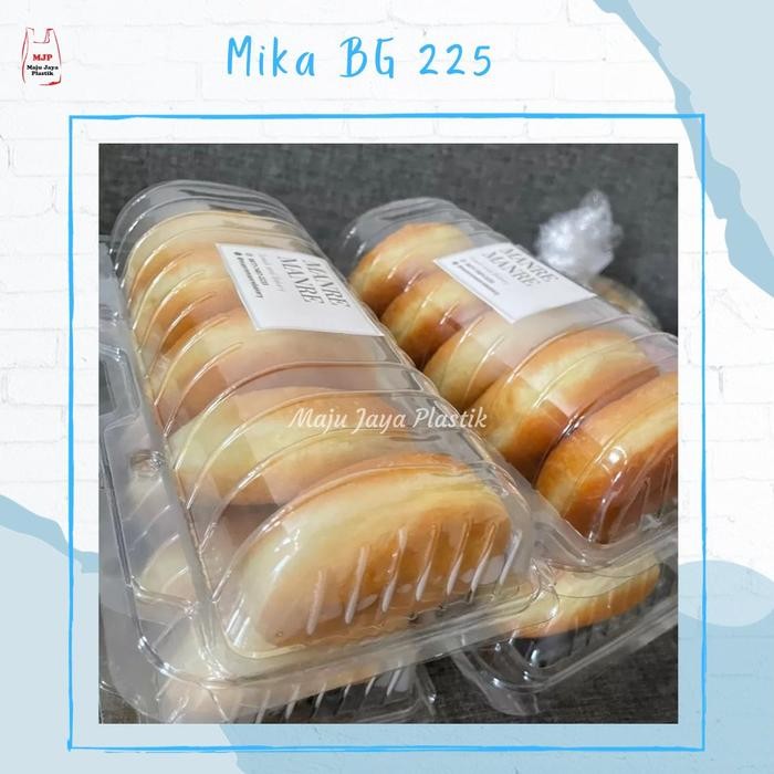 (Isi 25pcs) Mika BG225 Bolu Gulung BG 225 Packaging Bomboloni Tempat Kue Roll Tart Donat Bomboloni