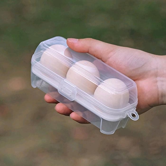(Allthebest) Kotak Telur Travel Egg Box/ Tempat Penyimpanan Telor Makanan Camping Box Telur Telor