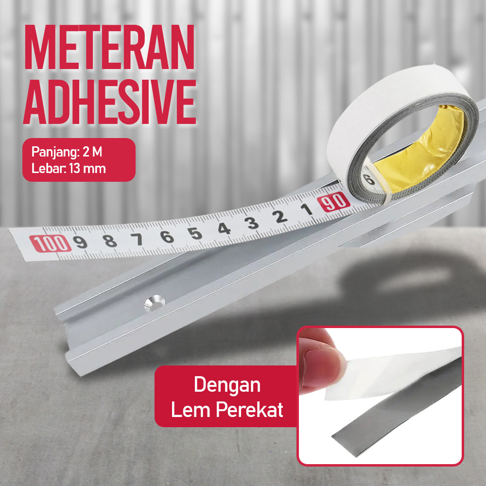 

Mayitr Meteran Adhesive Scale Bar Steel Ruler 2M - M003
