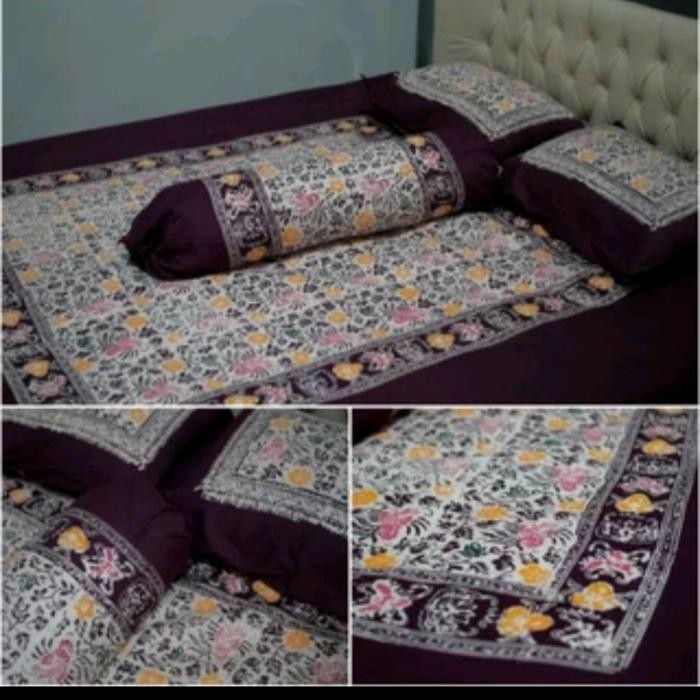 ASLI Sprei Batik Cap 160x200 Katun Halus Motif Batik Pekalongan READY STOCK