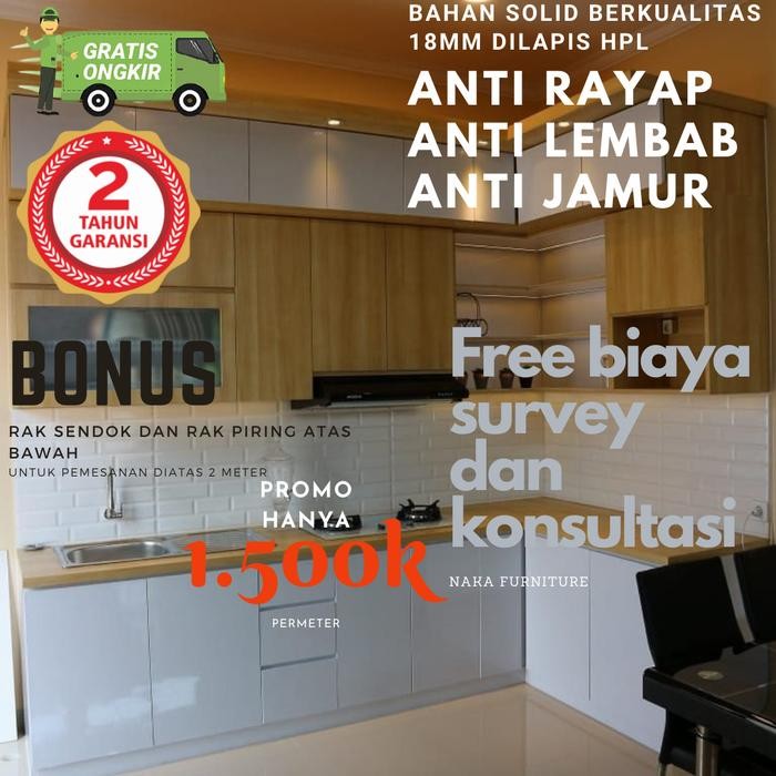 

Kitchenset kabinet ukuran custom finishing HPL