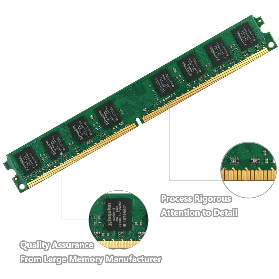 Kingston Memoria Ram DDR2 2GB 4GB(2X2GB) Kit DIMM Memory RAM Computer Desktop 667MHz 800Mhz PC2-5300