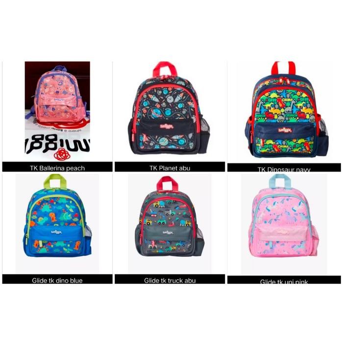 SMIGGLE BACKPACK TAS RANSEL TK / GLIDE UNI, DINO, PLANET, GLIDETRUCK