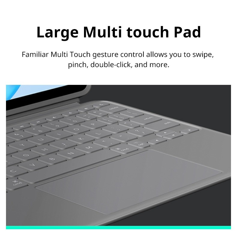 Logitech Magic Control Keyboard Combo Touch for iPad Air (M2)&iPad Air 5th, Tablet Keyboard, iPad