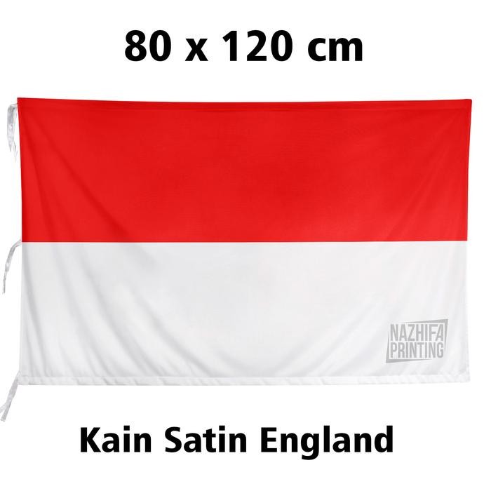 bendera merah putih 120 x 80 Satin England tebal