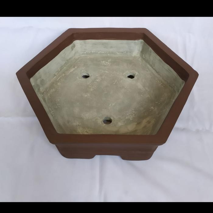 Pot Bonsai Segi Enam D30CM Pot Semen Berkwalitas Pot Tanaman Pot Murah